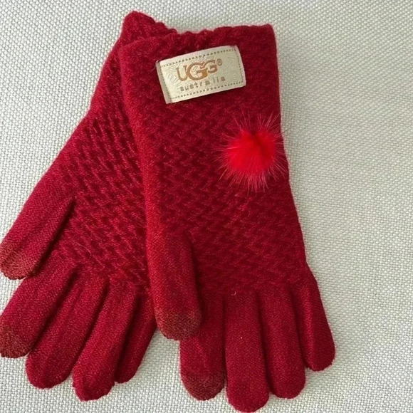 UGG Gloves red - Picture 1 of 2